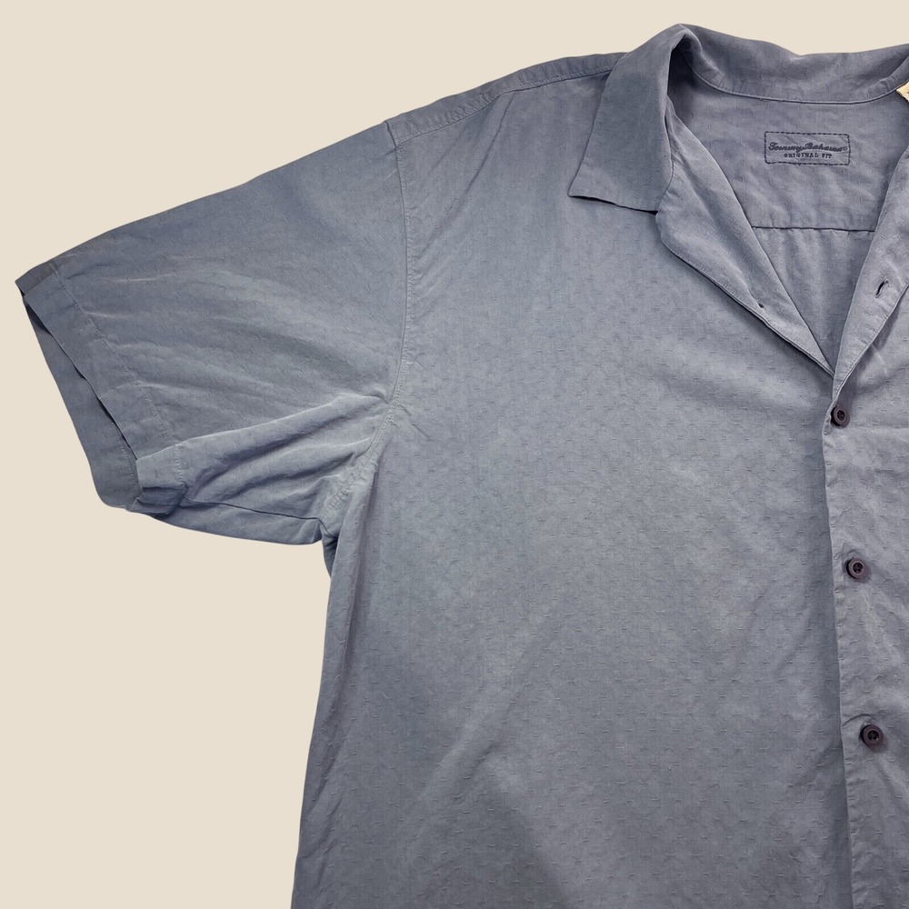 Tommy Bahama Original Fit Mens XXL 100% Silk Short Sleeve Button Down Shirt 596 - Picture 3 of 7